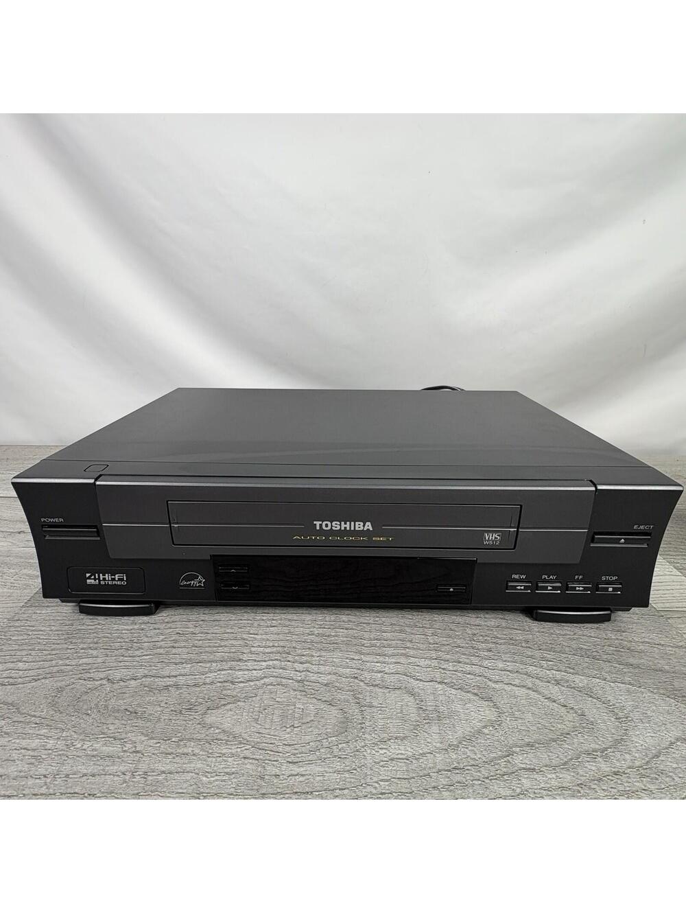 Toshiba W-512 4-Head Hi-Fi Stereo VHS VCR Player/Recorder-Tested Working (VIDEO)